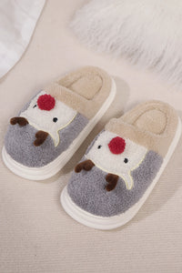 Hazel Blues® |  Elk Furry PVC Flat Slippers