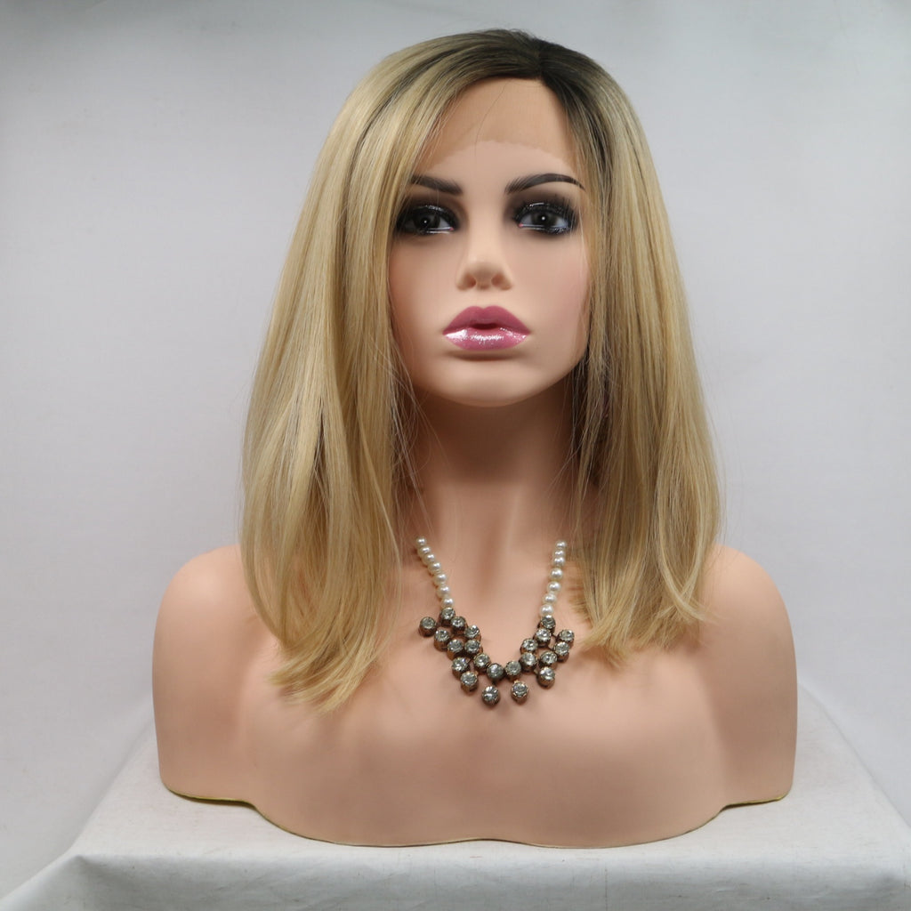 Hazel Blues® |  13*3" Lace Front Wigs Synthetic Mid-length Straight 12" 130% Density