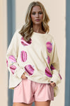 Hazel Blues® |  Double Take Sequin Round Neck Long Sleeve Sweatshirt