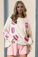 Hazel Blues® |  Double Take Sequin Round Neck Long Sleeve Sweatshirt