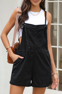 Hazel Blues® |  Square Neck Denim Overalls with Pockets