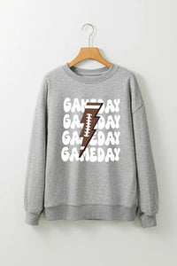 Hazel Blues® |  GAME DAY Round Neck Long Sleeve Sweatshirt