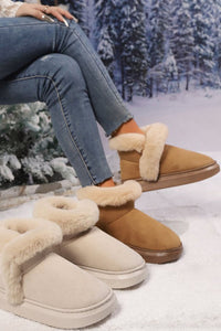 Hazel Blues® |  Faux Fur Round Toe Platform Boots