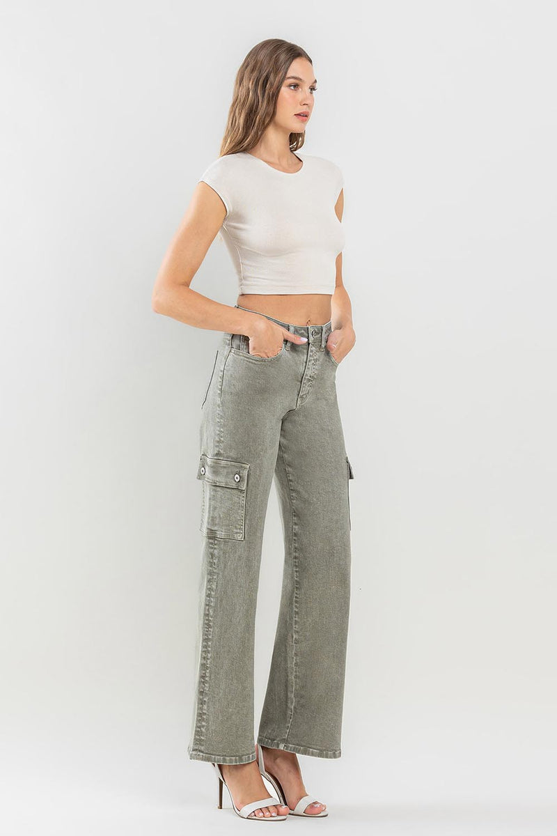 Hazel Blues® |  Vervet by Flying Monkey 90's Super High Rise Cargo Jeans