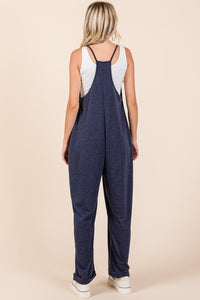 Hazel Blues® |  Mittoshop Patch Pocket Wide Leg Sleeveless Jumpsuit