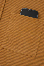 Hazel Blues® |  Beige Corduroy Sleeveless Mini Dress With Patched Pockets