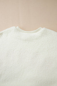 Hazel Blues® |  HOWDY Patched Round Neck Sherpa Sweatshirt