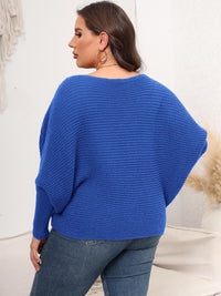 Hazel Blues® |  Boat Neck Batwing Sleeve Sweater