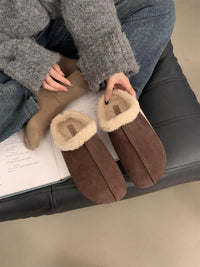 Hazel Blues® |  Thermal Fuzzy Round Toe Flat Slippers