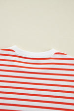 Hazel Blues® |  Striped Dropped Shoulder Long Sleeve Sweatshirt