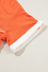 Hazel Blues® |  Color Block V-Neck Short Sleeve T-Shirt