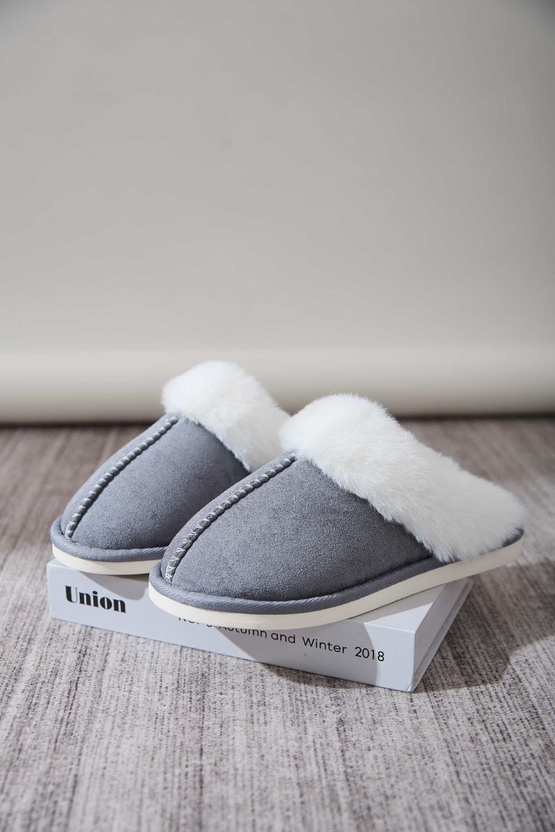 Hazel Blues® |  Faux Fur Round Toe Slippers