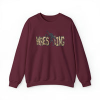 Hazel Blues® |  Wrestling Faux Chenille Sequin Patches Sweatshirt: Gold