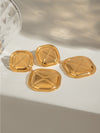 Hazel Blues® |  18K Gold-Plated Stainless Steel Square Earrings