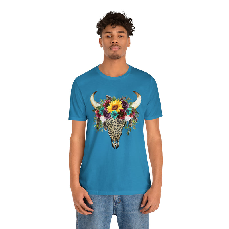 Hazel Blues® |  Leopard Cow Skull Graphic Tee