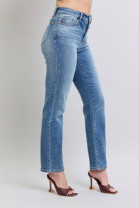 Hazel Blues® |  Judy Blue Run Vintage Wash Thermal Straight Jeans