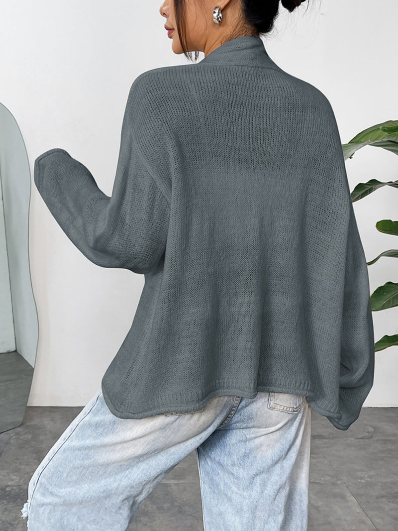 Hazel Blues® |  Open Front Dropped Shoulder Cardigan