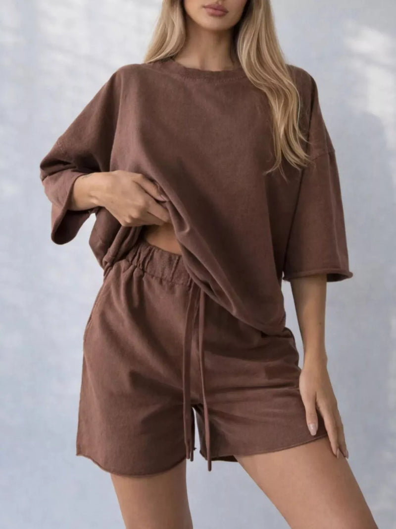Vintage Wash Oversized Tee and Shorts Set – Hazel Blues®