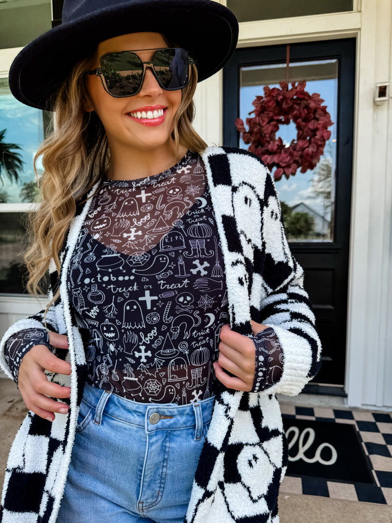 Hazel Blues® | SPOOKY HALLOWEEN MESH TOP