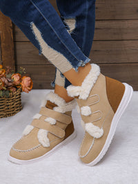 Hazel Blues® |  Faux Fur Round Toe Flat Boots