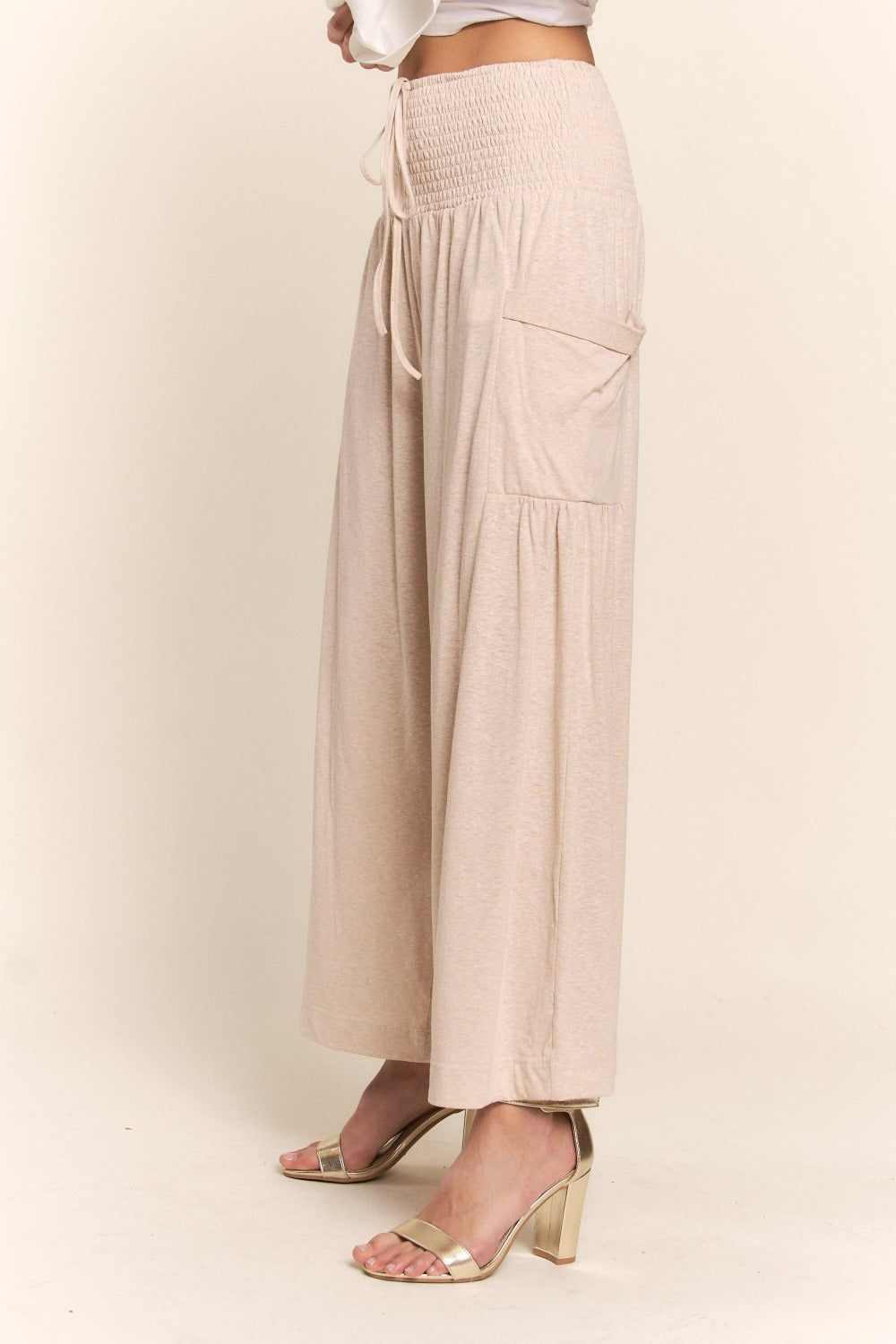 Hazel Blues® |  J.NNA Smocked Waist Boho Wide Leg Pants with Pockets