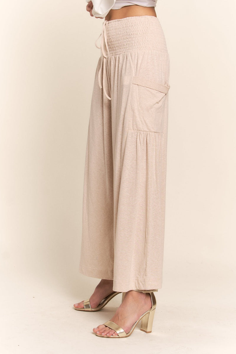 Hazel Blues® |  J.NNA Smocked Waist Boho Wide Leg Pants with Pockets