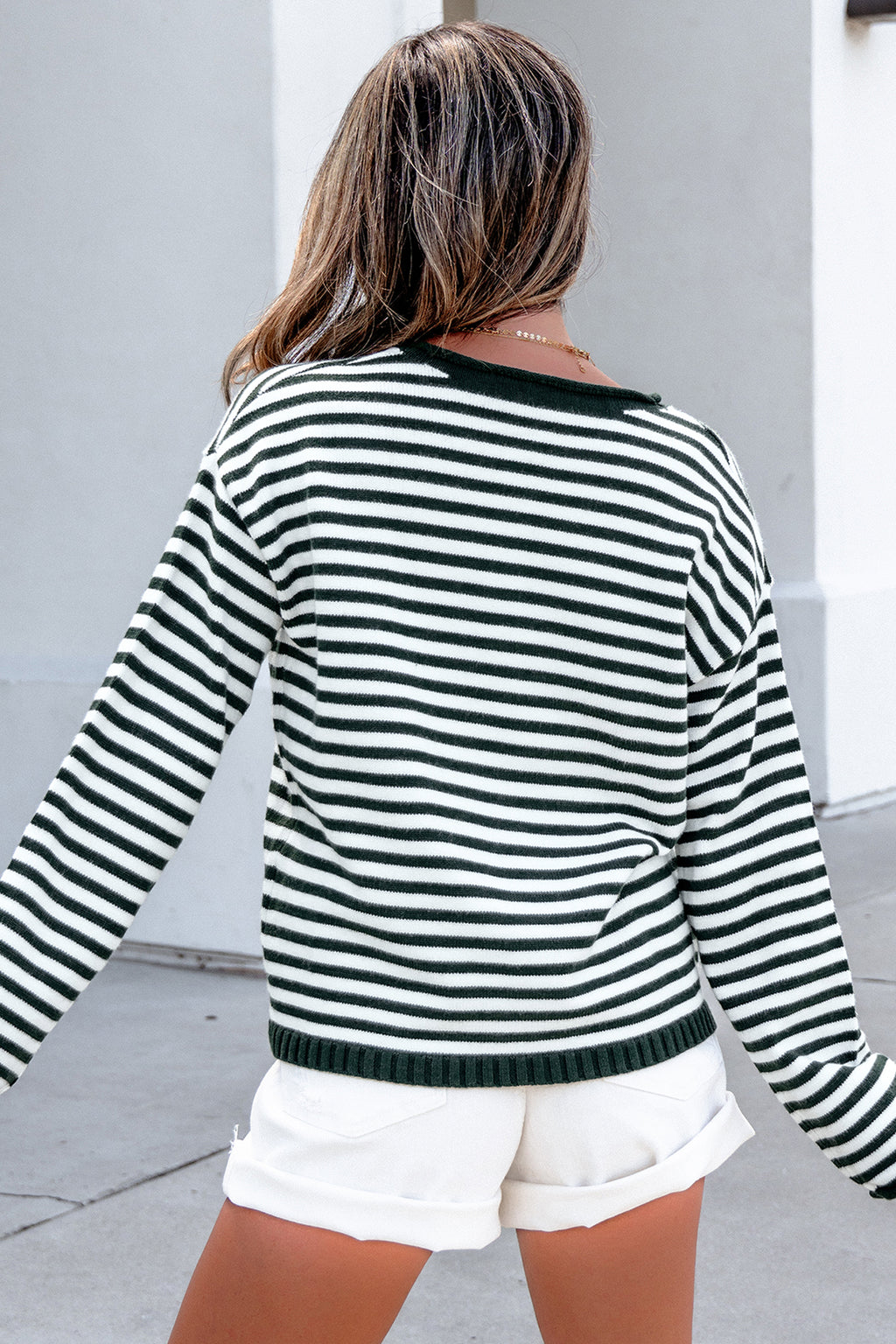 Stripe Right Cardigan | Striped Button Front Cardigan