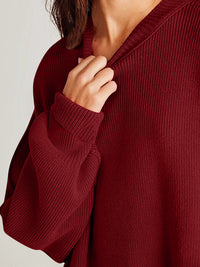 Hazel Blues® |  Double Take Side Slit Round Neck Long Sleeve Sweater