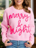 Hazel Blues® |  Letter Round Neck Long Sleeve Sweater