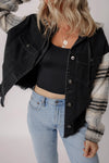 Hazel Blues® |  Drawstring Raw Hem Button Up Hooded Denim Jacket