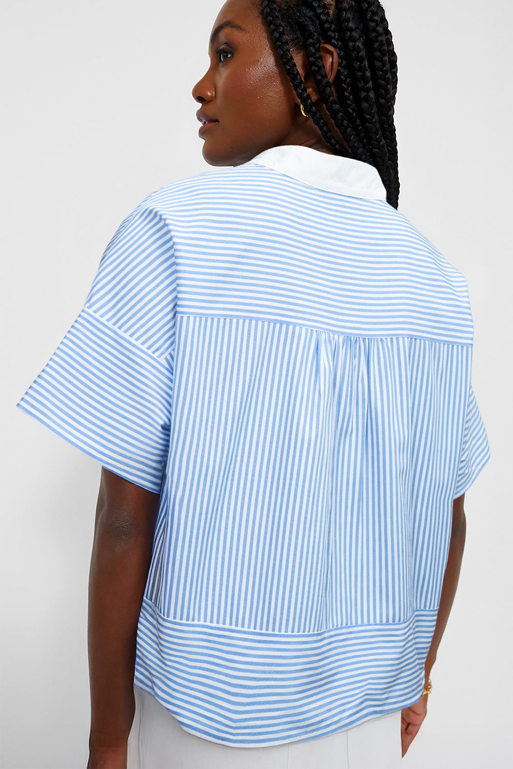Veda Moss Striped Blouse