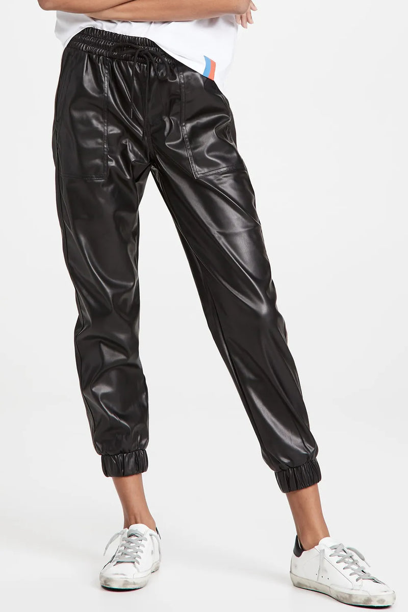 Hazel Blues® |  Drawstring PU Leather Pants with Pockets