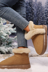 Hazel Blues® |  Faux Fur Round Toe Platform Boots