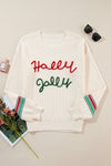 Hazel Blues® |  Letter Round Neck Long Sleeve Sweater