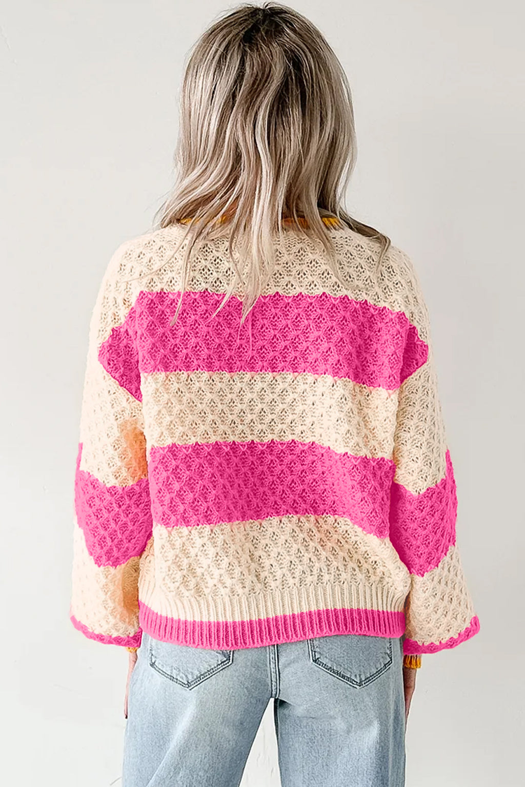Lovely Life Striped Color-Block Sweater