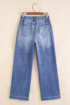 Hazel Blues® |  Beau Blue Tailored Center Seam Detail Straight Loose High Rise Jeans
