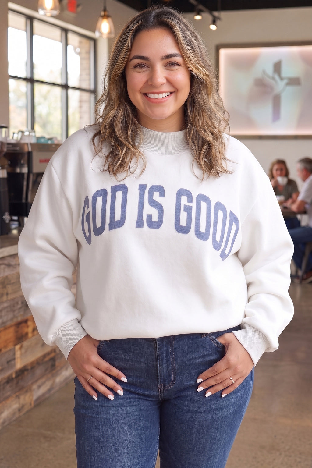 Lucy Paige Gray JESUS Graphic Sweatshirt