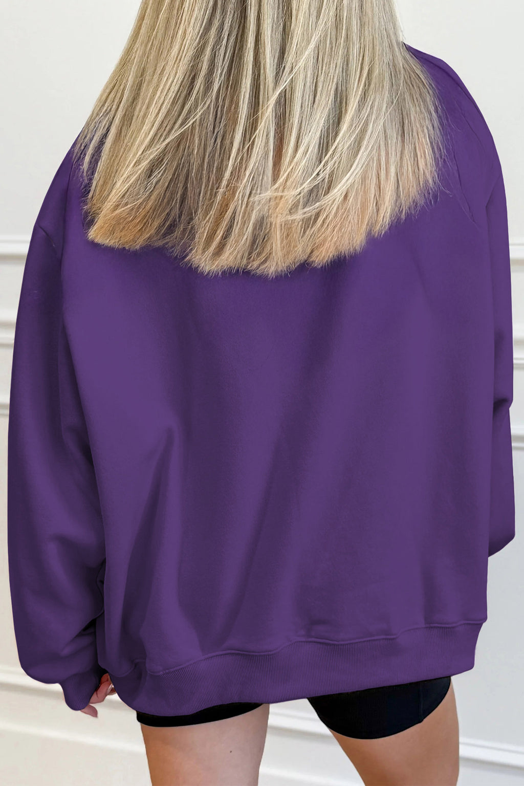 Purple Haunt Sequin Ghost Sweatshirt