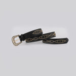 Hazel Blues® |  PU Leather Rhinestone Belt
