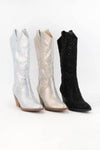 Hazel Blues® |  RHINESTONE JEWELED MID-CALF GLAM WESTERN BOOTS