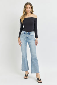 Hazel Blues® |  RISEN High Rise Ankle Flare Jeans