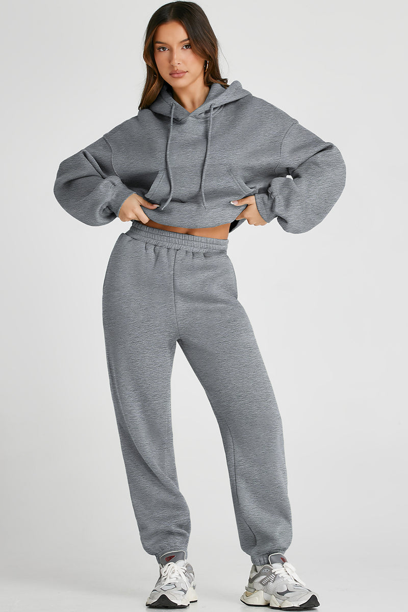 Hazel Blues® |  Dropped Shoulder Hooded Top and Pants Active Set