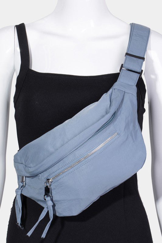 Hazel Blues® |  Fame Multi Pocket Nylon Crossbody Bag