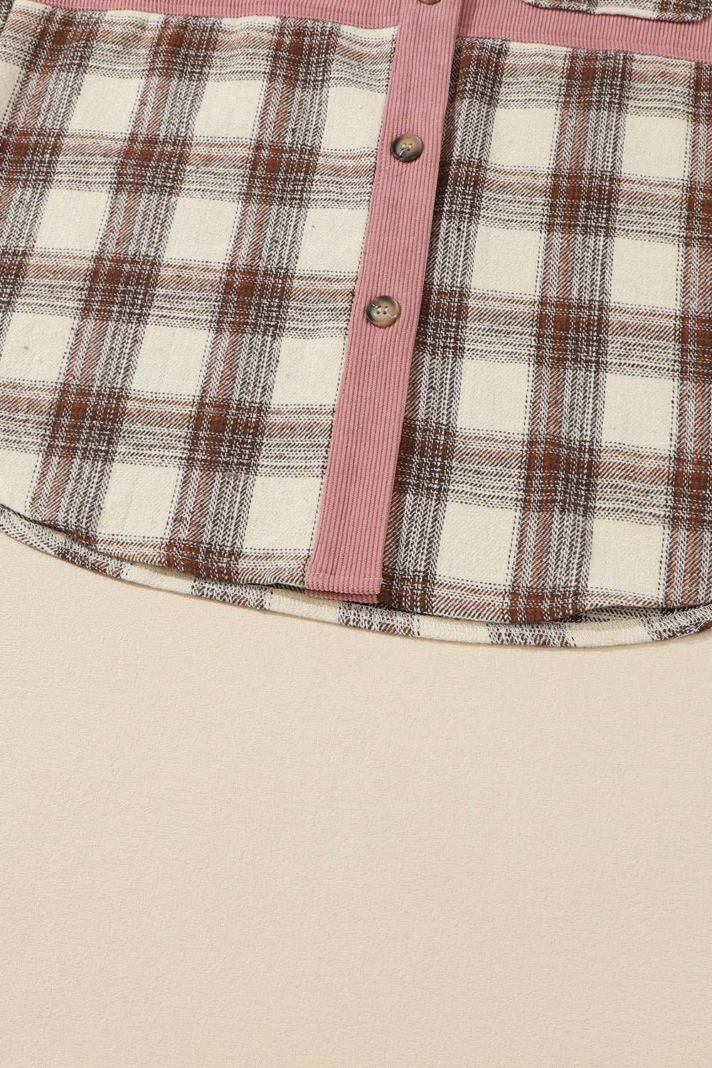 Hazel Blues® |  Pocketed Plaid Collared Neck Shacket