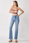 Hazel Blues® |  RISEN High Rise Frayed Hem Bootcut Jeans