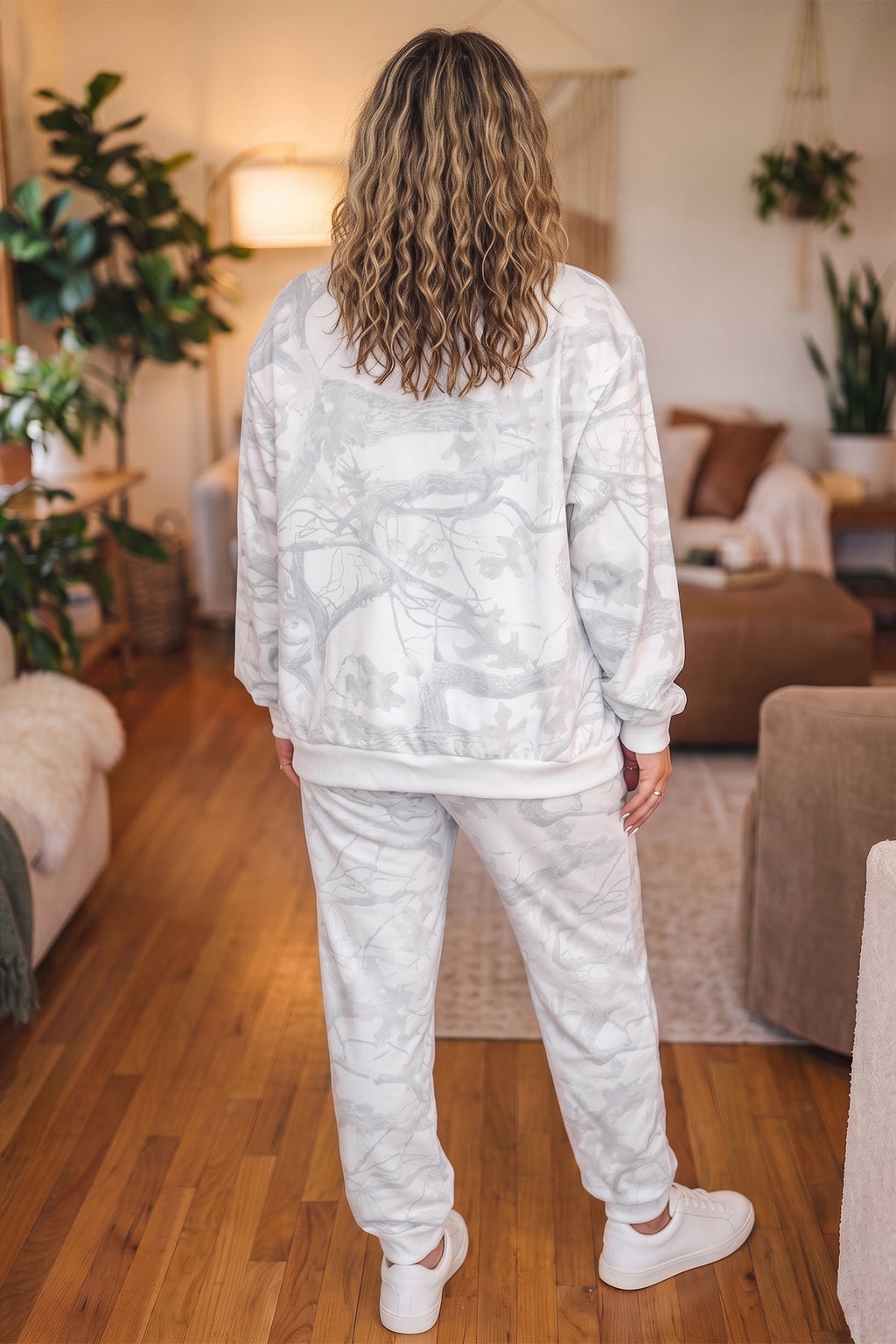 Briar Quinn Gray Camouflage Two-Piece Set