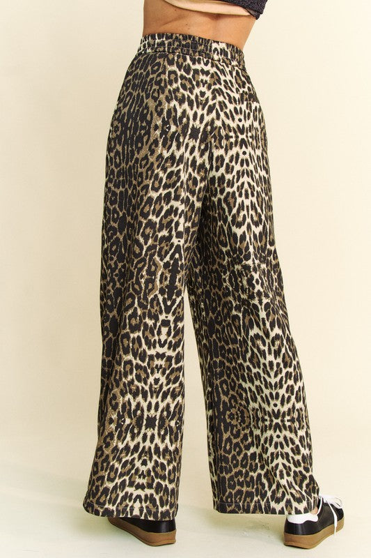 Hazel Blues® |  Davi & Dani Leopard Wide Leg Pants