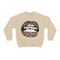 Hazel Blues® |  Football Mama Leopard Lips Sweatshirt