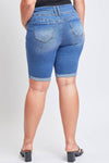 Hazel Blues® | WannaBettaButt Cuffed Raw Bermuda Short