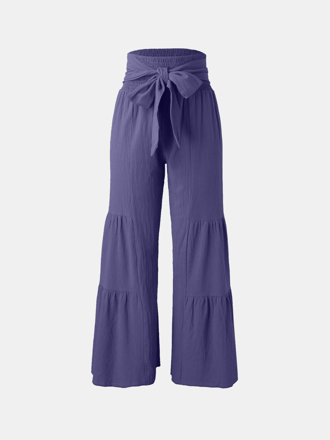 Hazel Blues® |  Tied Ruched Wide Leg Pants